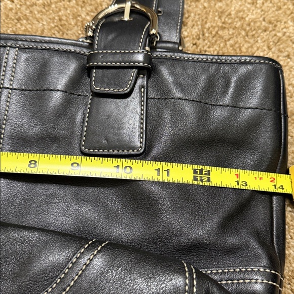 Coach Elegant Black Leather Tote Bag - Picture 6 of 10